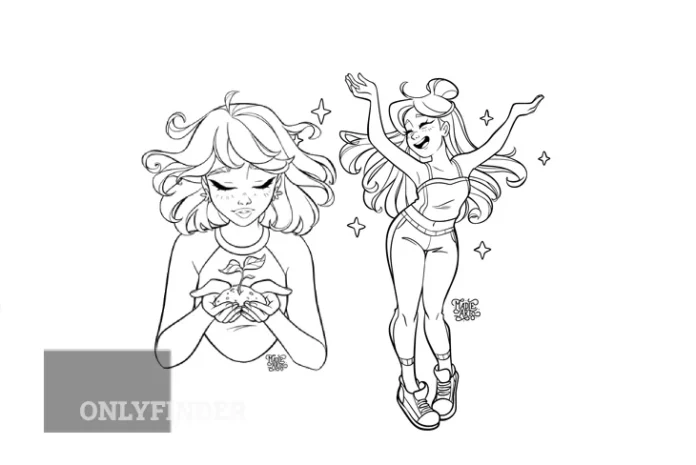 Children coloring pages featuring cartoon characters as positive role models