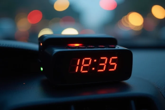 Baimoqi car digital clock manual guide showing installation and features