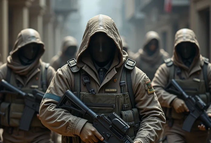 Conta Whitelist Warzone a Venda: Elite player character with rare skins and weapons in Warzone battlefield.