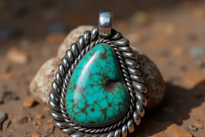 Loren Thomas Begay Wild Horse Magnasite Pendant Loren Thomas Begay Wild Horse Magnasite Pendant showcasing intricate Navajo silverwork and stunning magnesite stone.