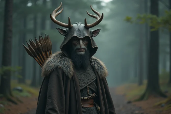 Örviri Örviri symbol carved in wood, representing ancient Norse protection and strength.