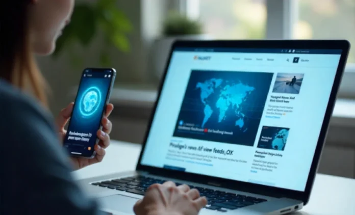 News platform comparison infographic featuring Avstarnews Number vs Google News vs Apple News with ratings and features