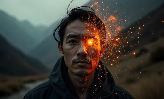 Uncuymaza Cultural Concept Digital Art and Heritage Fusion Abstract artistic representation of uncuymaza concept showing fusion of digital elements and cultural heritage symbols