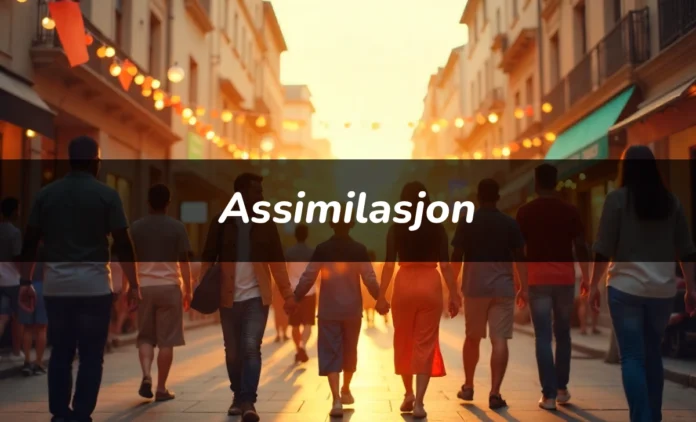 People from different cultures coming together showing assimilasjon and cultural integration in modern society