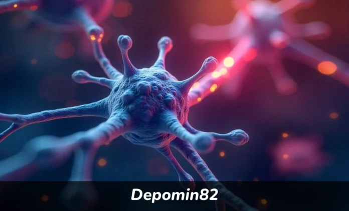 Depomin82 synthetic compound molecular structure with dopamine receptors in brain neural pathways for cognitive research