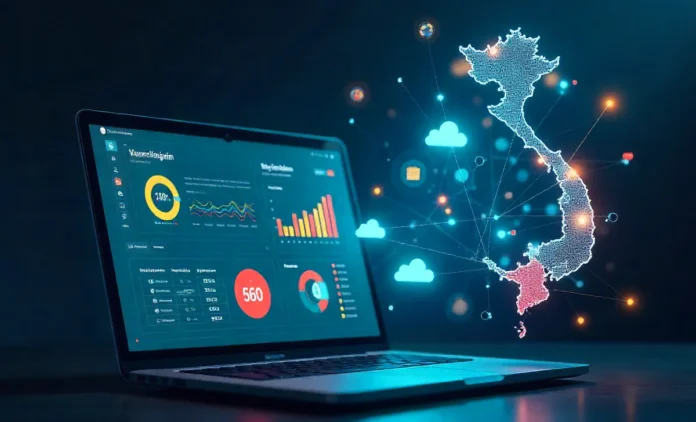 G360VN G360VN Vietnam digital platform interface with web development tools, analytics dashboard and business transformation