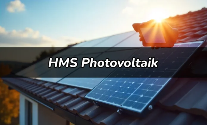 HMS Photovoltaik Solar Panel Installation Guide 2025 HMS Photovoltaik solar panels installed on residential roof showing energy production monitoring system and performance data