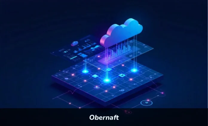 Obernaft digital framework showing blockchain AI and cloud technology integration for business automation